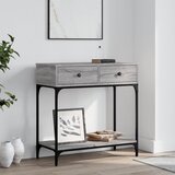vidaXL Konzolna mizica siva sonoma 75x34,5x75 cm inženirski les Cene