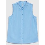 Marisse Blue Striped Viscose Shirt | ePonuda.com