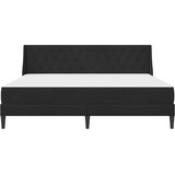  Okvir kreveta s madracem s uzglavljem Crna 180 x 200 cm Baršun | shoptok.hr