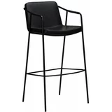 DAN-FORM Denmark Crna barska stolica od imitacije kože Boto, visina 105 cm