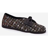 Laura Messi Leather Ballet Flats With Bow 2921 Black | Shoptok.si