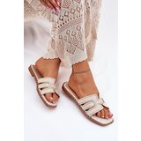 Boto Embellished flat sandals beige Anniles | shoptok.hr