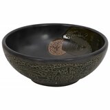 Nadgradni umivaonik crni okrugli Φ 41 x 14 cm keramički | shoptok.hr