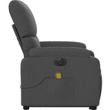 vidaXL Električni masažni naslonjač na podizanje od tkanine tamnosivi | shoptok.hr
