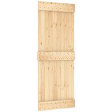  Klizna vrata NARVIK Prirodna i crna 80 x 210 cm (213,5 cm) | shoptok.hr