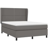  Krevet s oprugama i madracem sivi 140x190 cm od umjetne kože | shoptok.hr