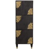  Highboard s policom Crna 40 x 33 x 110 cm Čvrsto drvo manga | shoptok.hr