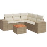 vidaXL 6-dijelni set vrtnih sofa s jastucima bež od poliratana | shoptok.hr