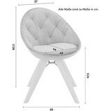 Bessagi Home stol daria, siva, žamet, vrtljiv | Shoptok.si