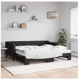 vidaXL Izvlečna dnevna postelja z vzmetnicami črna 90x190 cm Cene