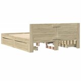  Okvir za krevet s uzglavljem boja hrasta 150x200 cm drveni Smeđa 150 x 200 cm | shoptok.hr