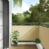 vidaXL Balkonski zaslon za privatnost krem 400 x 75 m PVC