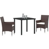  3-delni vrtnarski jedilni set Rjava Poli Ratan, (22087360) | Shoptok.si
