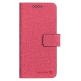 Swissten preklopni etui za mobitel, veličina XL, 158 x 80mm, tekstil, crvena | shoptok.hr