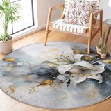 Mila Home modra/siva pralna okrogla preproga ø 120 cm golden lilly – | Shoptok.si