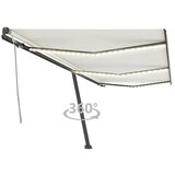 vidaXL ročno zložljiva tenda z led lučkami 600x300 cm krem | Shoptok.si