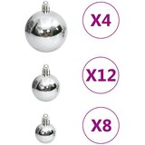  Set božićnih kuglica od 111 komada srebrni od polistirena | shoptok.hr