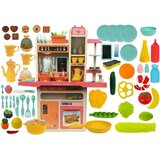  Dječja kuhinja za igru za priborom i namirnicama visine 93.5 cm - roza | Shoptok.si