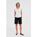 Marisse White Blouse With Ruffles On The Shoulders | Eponuda.ba