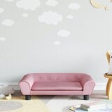 vidaXL Dječja fotelja ružičasta 70x45x26 cm baršunasta | shoptok.hr
