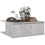  Stolić za kavu siva boja betona 80 x 80 x 31 cm od iverice | Eponuda.com