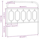  Metalno zamjensko uzglavlje bijelo 107 cm | shoptok.hr