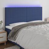 The Living Store led posteljno vzglavje modro 160x5x118/128 cm blago - led vzglavje, (21418694) Cene