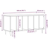 Ormarić za ploče bijeli 100 x 38 x 48 cm od konstruiranog drva | shoptok.hr