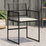 Maison Chic Vrtni stoli - Stol za vrt z blazinami 4 kosi črn poli ratan JS2228, (21877082) | Shoptok.si