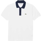 Lacoste Classic Fit Contrast Collar Polo Shirt White/Navy Blue Bijela Cijene