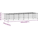  Ograda za hišne ljubljenčke z 28 paneli črna 35x35 cm jeklo, (20802317) | Shoptok.si