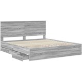  Konstrukcija postelje s predalom Siva Sonoma 180 x 200 cm, (5000121266) | Shoptok.si