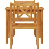  Vrtni set za objed 3 kom. Smeđa Čvrsto drvo akacije 85 x 85 x 74 cm | Shoptok.si