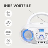 Silva Schneider MPC 25.4 USB beli PLL in Prenosni radio/CD-predvajalnik/USB MP3 FM-PLL, CD-R, CD-RW, USB | Shoptok.si