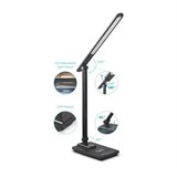  Prigušiva LED stona lampa sa USB, 9W, 230V, 3000K/4000K/5500K, crna | Eponuda.com