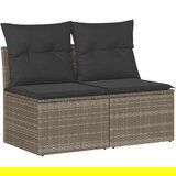 vidaXL 4-dijelni set vrtnih sofa poliratan i bagrem s jastucima sivi | shoptok.hr