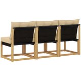 3 3 kom. Srednja sofa za van Masivno bagremovo drvo, Tekstilen | shoptok.hr