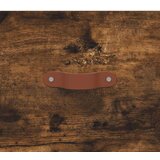 vidaXL Visoka komoda dimljen hrast 69,5x34x180 cm inženirski les, (20805266) | Shoptok.si
