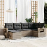 vidaXL 6-dijelni set vrtnih sofa od poliratana s jastucima svjetlosivi | shoptok.hr