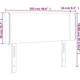  LED uzglavlje tamnozeleno 103x16x78/88 cm baršunasto | shoptok.hr