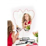 Hanah home ogledalo sa led osvetljenjem butterfly silver pink