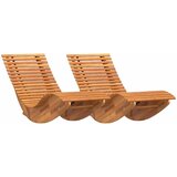  Ležaljka 2 pcs Smeđa 154 x 60 x 74 cm Čvrsto drvo akacije | Eponuda.ba