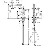 Hansgrohe 72845670 Talis M54 Eco vrtljiva izvlečna kuhinjska armatura | Shoptok.si