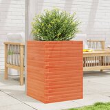 vidaXL vrtno cvetlično korito vošč. rjavo 50x50x68,5 cm trdna borovina | Shoptok.si