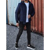 DStreet Kurtka męska przejściowa pikowana z kapturem granatowa | Shoptok.si