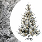  Umjetno božićno drvce s nogom 120 cm 150 LED lampica - Zelena i bijela 120 cm s LED svjetlima | shoptok.hr