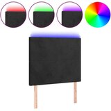  Posteljno vzglavje črno 100x5x118/128 cm žamet, (20793434) | Shoptok.si