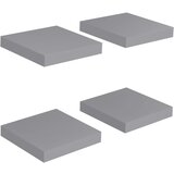 Maison Chic 4 kosi Stenske Police - Viseče police sive 23x23,5x3,8 cm MDF, (21793759) | Shoptok.si