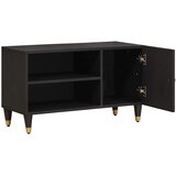 TV ormar s policom Crna 80 x 33 x 46 cm Čvrsto drvo manga | Eponuda.com