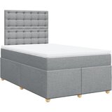  Krevet s oprugama i madrac svjetlosivi 120 x 200cm od tkanine | shoptok.hr